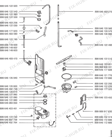 Взрыв-схема посудомоечной машины Electrolux ESF670K - Схема узла Section 4